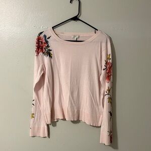 Joie Pink Floral Long Sleeve Top